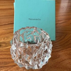 Tiffany & Co. Crystal Candle Holder in Signature Box